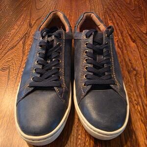 Born Women's leather navy blue sneakers SZ 7 Opanka Sporty Minimalistic Comfort